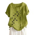 thumbnail image 2 of Blusas de Encaje de Manga Corta con Capucha de Cuello en V, 95% Poliéster 5% Spandex Camiseta de Manga Corta con Capucha, 2 of 6