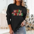 thumbnail image 4 of Christmas Trees Sweatshirt for Women Merry and Bright Christmas Shirts Xmas Holiday Party Long Sleeve Pullover Tops, 4 of 7