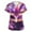 Purple #116, variant on Mardi Gras Scrubs Women Plus Size Hoilday Short Sleeve Funny Carnival Mask Graphic Scrub Shirts Loose V Neck Scrub Tops Medical Nurse Uniform Nursing Workwear with Pockets Green 2XL