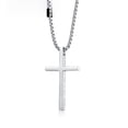 thumbnail image 1 of Colgante de collar con cruz de acero inoxidable de joyería con diseño generoso y sencillo., 1 of 5