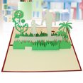thumbnail image 2 of 3D Up Greeting Father's Day Creative Handmade Best Wish Kirigami Paper Craft (Red Cover), 2 of 8