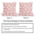 thumbnail image 4 of Pink Pillow Covers 20X20 Inch White Floral Daisy Geometry Decorative Couch Pillow Cases Spring Summer Flower Throw Pillows Set of 2 Farmhouse Home Decor for Room Porch Patio Couch Outdoor, 4 of 6