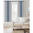 thumbnail image 2 of Grey Blue Vertical Stripes Blackout Curtains, Light Blocking Print Window Curtains, Modern Minimalist Abstract Thermal Insulated Window Drapes for Living Room Kitchen Cafe 2 Panels, 55"W x 39"L, 2 of 9