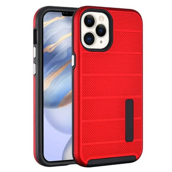 Apple iPhone 12 Pro Max /6.7" Phone Case [Shockproof] Drop-Protection Hard Hybrid Impact Heavy Duty Dual Layers Protective Textured Anti Slip Armor Rubber Rugged TPU Cover Red for iPhone 12 PRO MAX