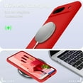 thumbnail image 4 of KOMI for Google Pixel 8a Case, Silicone Phone Case with 1 Screen Protector, Soft Anti-Scratch Microfiber Lining, Full Body Shockproof Slim Cover Support Wireless Charging, Red, 4 of 5