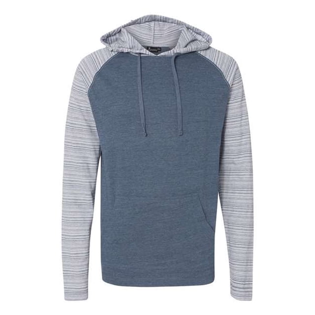 Jersey con capucha y mangas a rayas Burnside.B8127 - XXX-Large - Azul marino Burnside 8127