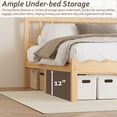 thumbnail image 3 of QFTIME 14 inch King Size Natural Bamboo Bed Frame with Headboard, Modern Minimalist Design, King Size Solid Foundation, No Box Spring Needed, 3 of 8