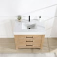 thumbnail image 5 of Leon 36" Bathroom Vanity in Fir Wood Brown with Composite top in Lightning White, 5 of 16