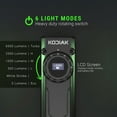 thumbnail image 2 of Kodiak Krux 6000-Lumen LED Work Light, USB-C Rechargeable Flashlight, 6 Light Modes, Black, 2 of 8