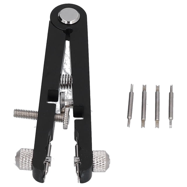 Barre de Ressort de Montre, Forme en V Durable Universelle 98mm Barre de Ressort de Montre Portable pour Entretien Blanc, Noir