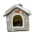 thumbnail image 2 of Cama para gatos Casa para gatos Acogedora repetición Lavable, extraíble, Perrera para dormir semicerrada Gris, 2 of 8