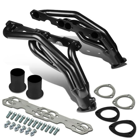 For 1988 to 1997 Chevy / GMC C / K Serise 2 -PC Stainless Steel Exhaust Header Kit (Black -Coated) 89 90 91 92 93 94 95