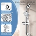 thumbnail image 3 of Bright Showers Stainless Steel Slide Bar Grab Rail Set Ada Compliant Includes Handheld Shower Head and 69'' Hose-Chrome, 3 of 9