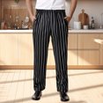 thumbnail image 2 of Zszcpp Men Work Pants Suitable Kitchen Work Loose Fit Stripe Print Long Brief Lounge Trousers Casual Trouser, 2 of 5