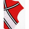 thumbnail image 5 of YEAHDOR Kids Girls Cheer Leader Dance Outfit Halloween Carnival Party Cheerleading Uniform Tank Top with Pleated Skirt Set Red 6, 5 of 7