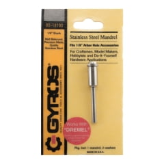 

2PC Gyros Gyros - 80-18100 - 1/8 in. Dia. x 2 in. L Mandrel 1/8 in. Round - 1/Pack
