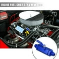 thumbnail image 2 of AN6 -6AN 9/16"-18 Thread Male Fitting 3/8" Inline Fuel Shut Off Valve Cut Off w/ Cable Lever for Car Motorcycle Blue, 2 of 6