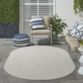 thumbnail image 3 of Nourison Courtyard 5' x 8' Oval Ivory Silver Fabric Modern Area Rug (8' Oval), 3 of 11