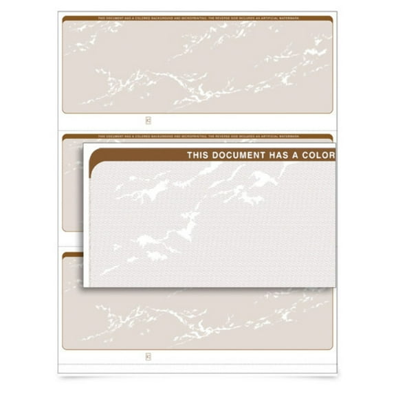 VersaCheck - Form 3000 - Prestige - Tan - 250 Sheets