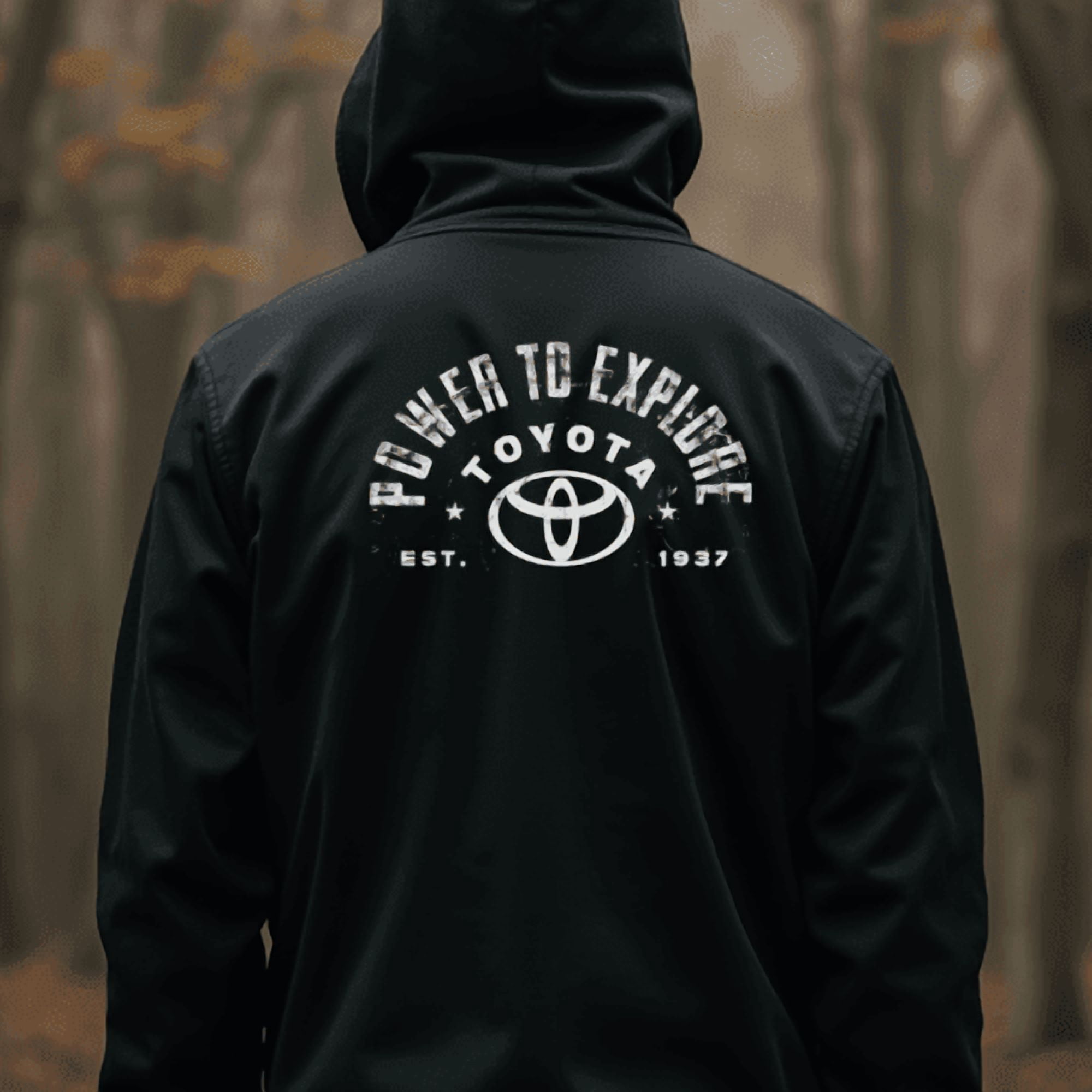 Toyota Zip-Up Hoodie-Power to Explore Adventure