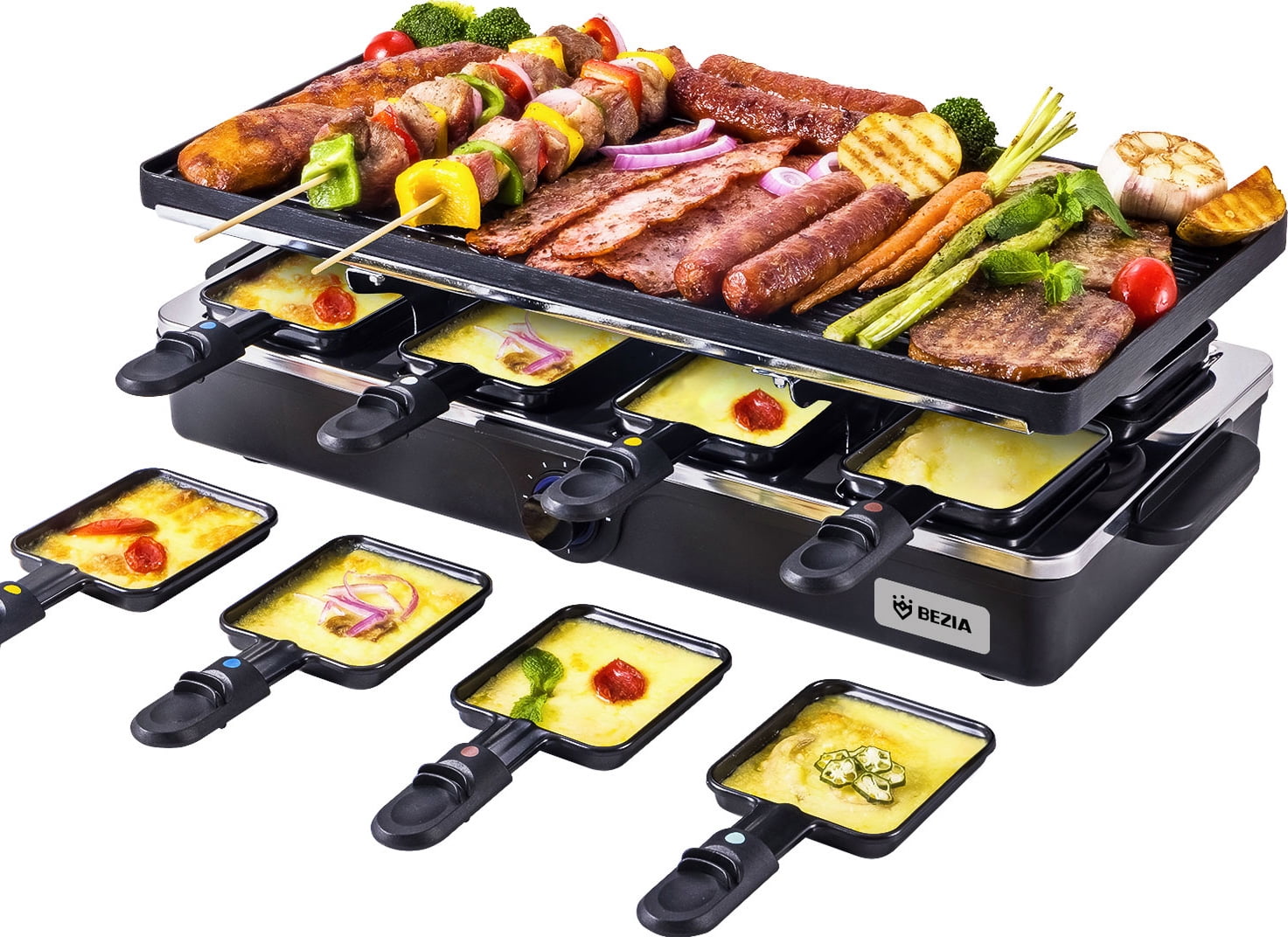 Kitchen Electric Raclette Grill for Home Party Indoor Use 1500W - China  Indoor Barbeque and Smokeless Grill price