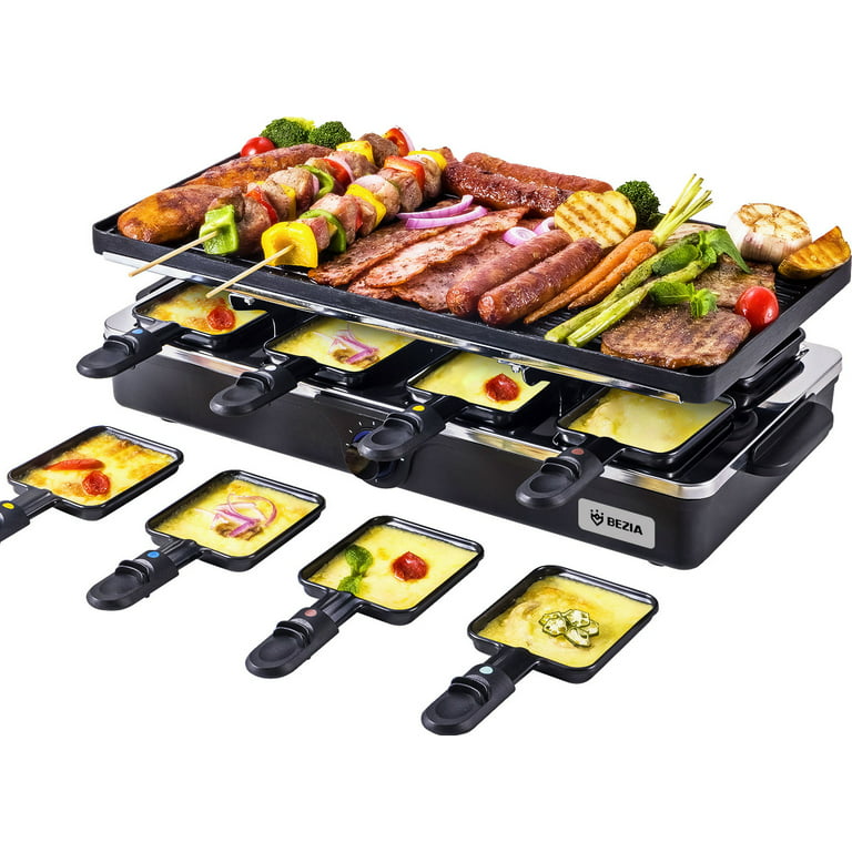 Fiasko Ingen pris BEZIA Raclette Table Grill, Electric Grill Indoor Korean BBQ Tabletop  Griddle, Portable 2 in 1 Smokeless Indoor Grill with Nonstick Grill Plate -  Walmart.com