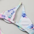 thumbnail image 3 of Odbmxy Womens Bathing Suits 2 Piece Underwire Halter Plus Size Swimsuits for Women Tie-Dye One Shoulder Holiday Swimwear,Purple S, 3 of 6