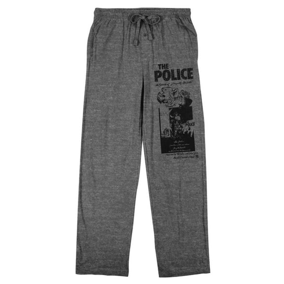 The Police Zenyatta Mondatta Tour Artwork Men's Gray Heather Sleep Pajama Pants-Small