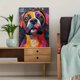 thumbnail image 5 of Qisvanset Framed Canvas Wall Art 12x16 Inch Colorful Abstract Bulldog Modern Pet Lover Art, 5 of 5