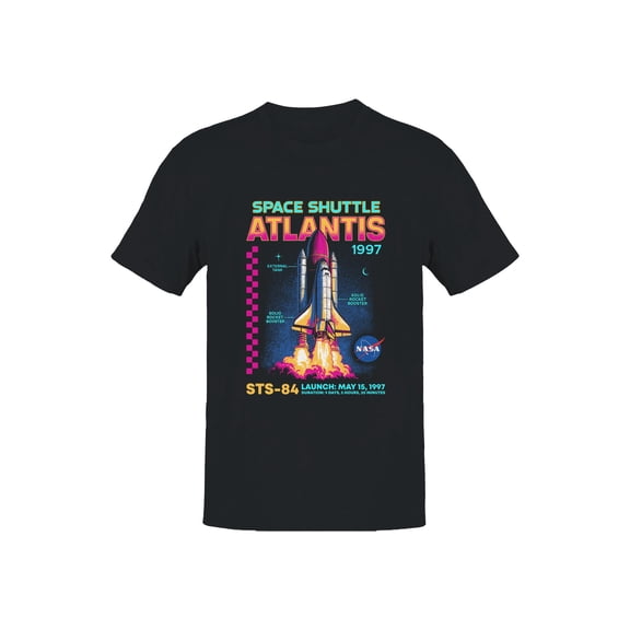 Officially Licensed NASA Atlantis Space Shuttle 1997 Launch Men's T-shirt