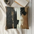 thumbnail image 3 of YINGXI  Abstract Black Brown Art Pillow Covers Decorative Throw Pillowcase  Square Couch Cushion Cover for Home Decor Sofa Living Room Bed Car Sofa 18x18in, 3 of 5
