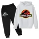 thumbnail image 2 of Sudadera con capucha y pantalón de dinosaurio de dibujos animados para niños, sudadera con capucha Jurassic World Dominion, ropa para niños de 4 a 14 años, traje de manga larga para otoño, 2 of 5