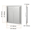 thumbnail image 3 of VEVOR BBQ Access Door, 24W x 24H Inch Double Outdoor Kitchen Door, Stainless Steel Flush Mount Door, Double Wall Vertical Door with Handles and Hooks, for BBQ Island, Grilling Station, 3 of 9
