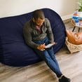 thumbnail image 5 of Big Joe Fuf 6Ft Giant Lounger Foam Bean Bag Chair, Oversized Couch with Removable Cover for Kids, Teens, Adults, Midnight Plush, Soft Polyester, 6 foot, 5 of 10