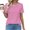 Pink, variant on Xihbxyly Summer T Shirts for Women 2025 Women Casual Basic T Shirts Loose Fit Crewneck Short Sleeve Summer Fashion Loose Fit Plus Size Tops