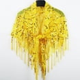 thumbnail image 4 of UJNDER Casual Sequined Tassel Small Shawl for Stylish Wraps and Evening Dress Accessories Night Out Yellow, 4 of 4