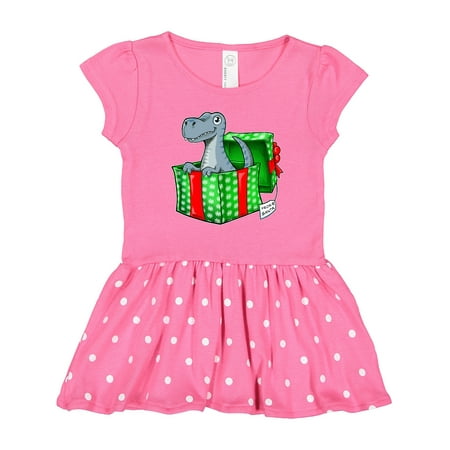 

Inktastic Christmas Dinosaur Gift from Santa Gift Toddler Girl Dress