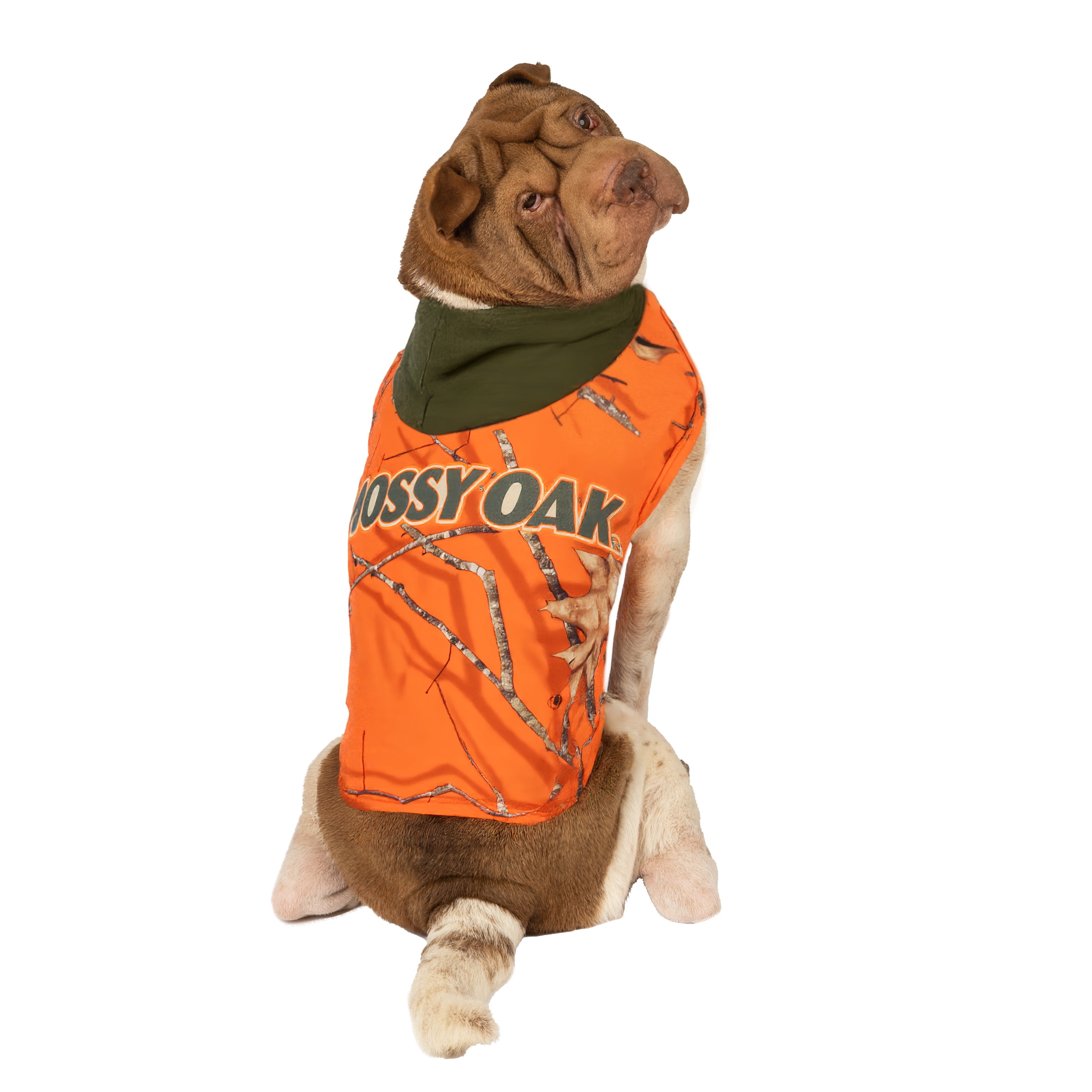 Mossy Oak Fall Dog Hoodie, Country Camo, Orange, Large