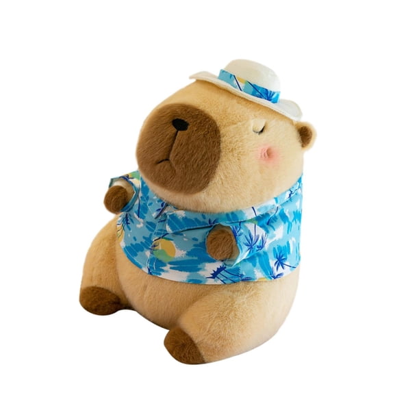 Peluche de carpincho, peluche de carpincho, suave, realista, coleccionable. Azul