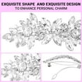 thumbnail image 3 of LIOUCBD Rhinestone Hair Clips, Silver Sparkly Hair Barrettes, Fancy Flower Bridal Hair Pins, Elegant Crystal Hair Accessories Wedding, Bride, Long Hair (1 Pcs), 3 of 6