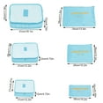 thumbnail image 2 of QualitChoice Hot Sale 6 PCS Travel Organizer Storage Bag Set Clothes Organizer Bags Pouch Suitcase Home Closet Bags for Storage sky blue, 2 of 6