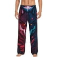thumbnail image 2 of Lsque Cool Wolf Head Print Men's Pajama Pants, Lounge Pant - Comfortable Home Wear,Elastic Waistband, Stylish Design-XX-Large, 2 of 9