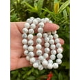 thumbnail image 6 of White Howlite Crystal Bead Bracelet 8mm, Wholesale Genuine White Howlite Stretch Gemstone Bracelet, Gift for Men & Women (10), 6 of 9