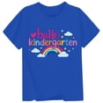 thumbnail image 3 of SGMVNU Girls Kindergarten Graphic T Shirts Trendy Casual Crew Neck Short Sleeve Relaxed Fit Tee Girls Fashion, 1-2 Years, A1-Blue, 3 of 4