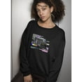 thumbnail image 2 of Tabs Glitched Sweatshirt Women -Image by Shutterstock, Female 4X-Large, 2 of 4