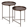 thumbnail image 1 of Kate and Laurel Ulani Modern Nesting Side Table, Set of 2, Bronze, Sophisticated Glam End Tables for Storage and Display, 1 of 8