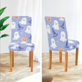 thumbnail image 3 of Yayeee 2 Pack Dining Chair Covers Stretch Parson Chairs Slipcovers Seat Protector, Blue Halloween, 3 of 6