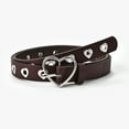 thumbnail image 2 of SWSMCLT Women's PU Fashion Belts For Dress Faux Leather Belt Punk Rock Metal Wide Steampunk Winter Casual Coffee One Size, 2 of 3