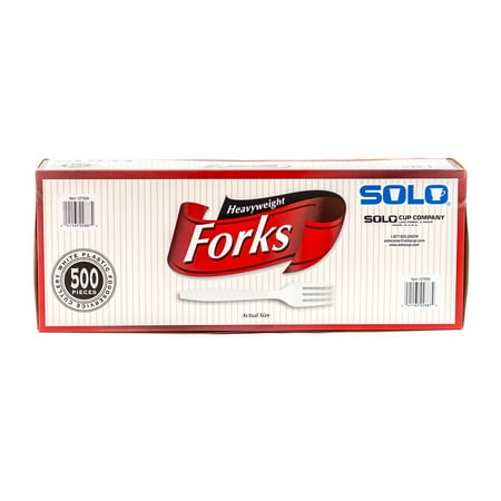 Solo Plastic Forks, White, 500 Ct