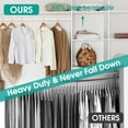 thumbnail image 3 of OLIYNEDY Adjustable Closet Rod 29-94 Inch, Heavy Duty Wall Mount Clothes Hanging Rod, Matte White Anti-Rust Stainless Steel Closet Organizer Rod for Wardrobe Storage, Closet Organizer, Window & Bathr, 3 of 8